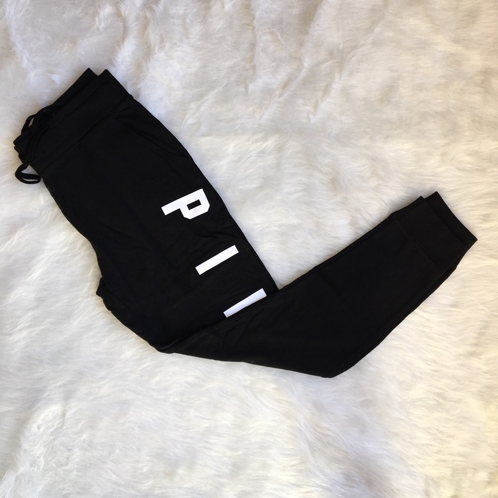 NWT VS Pink Black Skinny Jogger - Picture 4 of 7